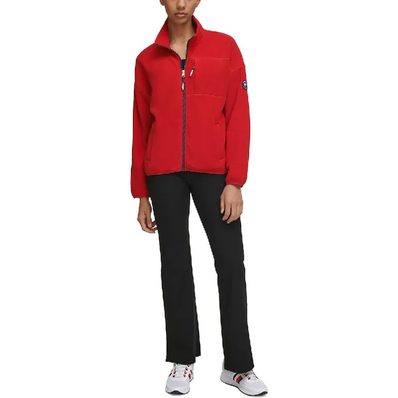 Tommy Hilfiger Sport Womens Zip-Front Long Sleeves Fleece Jacket