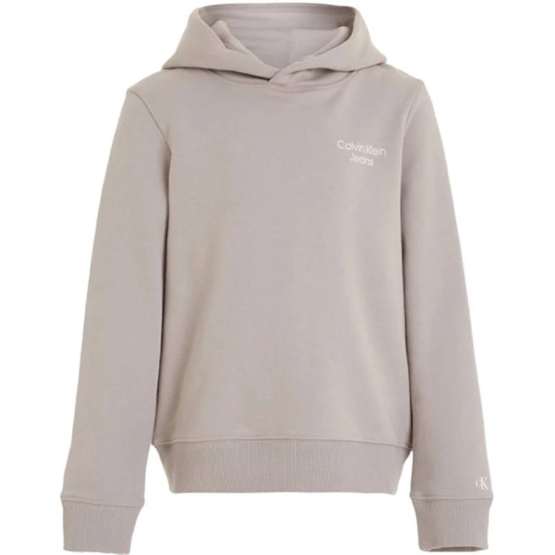 Calvin Klein Ckj Stack Logo Hoodie Porpoise