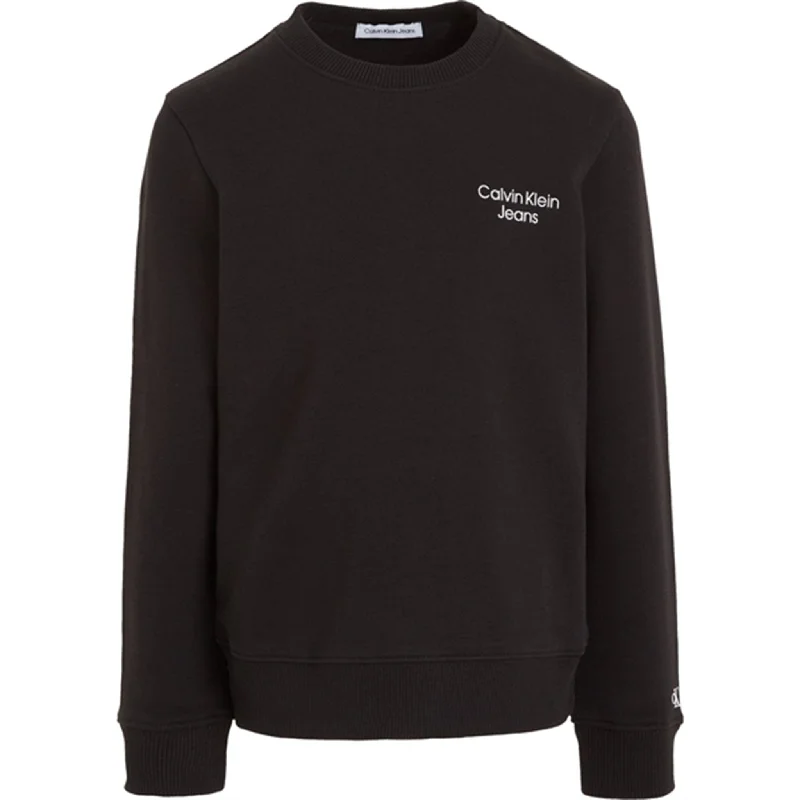 Calvin Klein Ckj Stack Logo Sweatshirt Ck Black