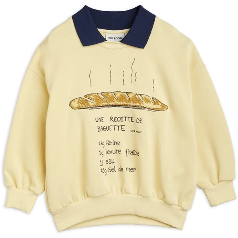 Mini Rodini Baguette Emb Collar Sweatshirt Yellow