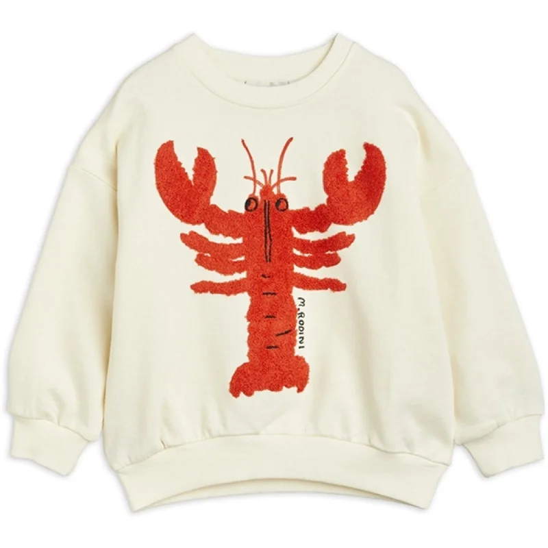 Mini Rodini Lobster Chenille Emb Sweatshirt White