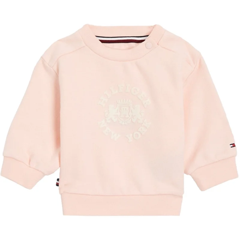 Tommy Hilfiger Baby Stamp Crewneck Sweatshirt Pink Crystal