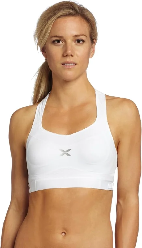 2XU Women's Tri Bra, White, Large