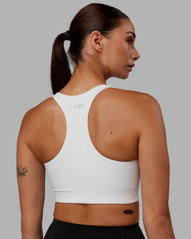 Ace Long Line Bra - White