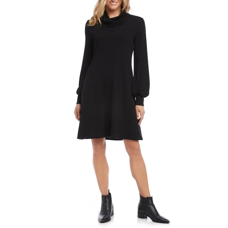 Karen Kane Women's Turtleneck Sweater Dress Black Size X-Small