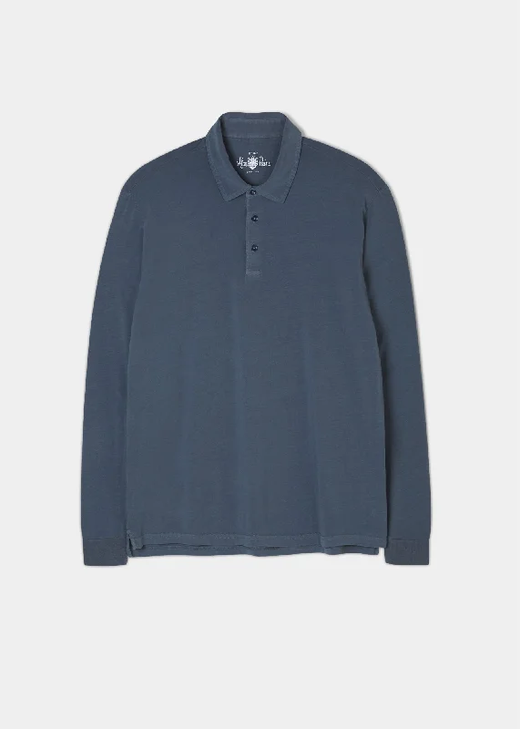 Storwood Long Sleeve Polo Shirt In Navy