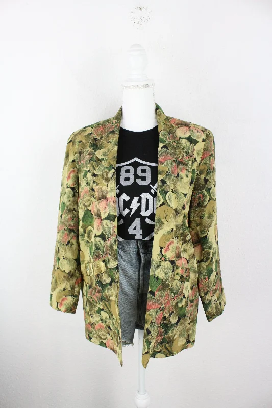 Vintage Green Flower Blazer (M)